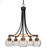 Paramount Five Light Chandelier in Matte Black & Brass (200|3415-MBBR-4102)