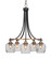 Paramount Five Light Chandelier in Matte Black & Brass (200|3415-MBBR-4812)