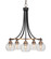 Paramount Five Light Chandelier in Matte Black & Brass (200|3415-MBBR-5110)