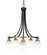 Paramount Five Light Chandelier in Matte Black & Brass (200|3415-MBBR-615)