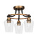 Paramount Three Light Semi-Flush Mount in Matte Black & Brass (200|3417-MBBR-210)
