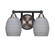 Paramount Two Light Bath Bar in Matte Black & Brushed Nickel (200|3422-MBBN-4022)