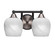 Paramount Two Light Bath Bar in Matte Black & Brushed Nickel (200|3422-MBBN-4811)