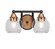 Paramount Two Light Bath Bar in Matte Black & Brass (200|3422-MBBR-4100)