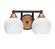 Paramount Two Light Bath Bar in Matte Black & Brass (200|3422-MBBR-4101)