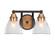 Paramount Two Light Bath Bar in Matte Black & Brass (200|3422-MBBR-4760)