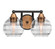Paramount Two Light Bath Bar in Matte Black & Brass (200|3422-MBBR-5110)