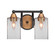 Paramount Two Light Bath Bar in Matte Black & Brass (200|3422-MBBR-530)