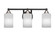Paramount Three Light Bath Bar in Matte Black & Brushed Nickel (200|3423-MBBN-3001)