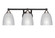 Paramount Three Light Bath Bar in Matte Black & Brushed Nickel (200|3423-MBBN-500)