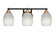 Paramount Three Light Bath Bar in Matte Black & Brass (200|3423-MBBR-615)
