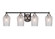 Paramount Four Light Bath Bar in Matte Black & Brushed Nickel (200|3424-MBBN-4250)