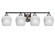 Paramount Four Light Bath Bar in Matte Black & Brushed Nickel (200|3424-MBBN-4811)