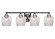 Paramount Four Light Bath Bar in Matte Black & Brushed Nickel (200|3424-MBBN-4812)