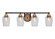 Paramount Four Light Bath Bar in Matte Black & Brass (200|3424-MBBR-210)