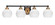 Paramount Four Light Bath Bar in Matte Black & Brass (200|3424-MBBR-4101)