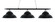 Oxford Three Light Bar in Chrome & Matte Black (200|373-CHMB-429-MB)