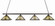 Square Four Light Bar in Bronze (200|404-BRZ-986)