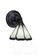Any One Light Wall Sconce in Matte Black (200|40-MB-9125)