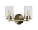 Atlas Two Light Bathroom in New Age Brass (200|4512-NAB-300)
