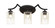 Zilo Three Light Bath Bar in Matte Black (200|553-MB-300)