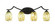 Zilo Four Light Bath Bar in Matte Black (200|554-MB-406)