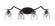 Zilo Four Light Bath Bar in Matte Black (200|554-MB-461)