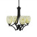 Zilo Four Light Chandelier in Matte Black (200|564-MB-406)