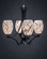 Zilo Four Light Chandelier in Matte Black (200|564-MB-5054)