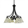 Zilo Four Light Chandelier in Matte Black (200|568-MB-9115)