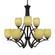 Zilo Nine Light Chandelier in Dark Granite (200|569-DG-625)