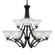Zilo Nine Light Chandelier in Dark Granite (200|569-DG-7145)