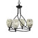Capri Four Light Chandelier in Dark Granite (200|904-DG-5054)