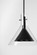 Atticus One Light Pendant in Satin Black (67|F7666-SBK)