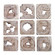 Bahati Wall Art, S/9 in White Washed Ivory With Coffee Brown (52|04177)