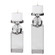 Lucian Candleholders, Set/2 in Polished Nickel (52|17561)