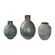 Mercede Vases, S/3 in Blue-green w/Textured (52|18844)