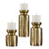 Amina Candleholders, Set/3 in Antique Brass (52|18958)