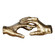 Hold My Hand Sculpture in Antiqued, Gold Leaf (52|20121)