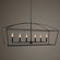 Clayton Six Light Linear Chandelier in Deep Weathered Bronze (52|21348)