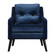 O'Brien Arm Chair in Blue Polyester Velvet/Antique Black (52|23318)