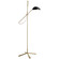 Graphic One Light Floor Lamp in Hand-Rubbed Antique Brass (268|ARN 1501HAB-BLK)