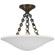 Mollino LED Semi Flush Mount in Bronze (268|ARN 4425BZ-PW)