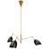 Sommerard Three Light Chandelier in Hand-Rubbed Antique Brass and Black (268|ARN 5008HAB-BLK)