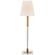 Reagan One Light Buffet Lamp in Antique-Burnished Brass and Crystal (268|CHA 8989AB/CG-L)