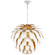 Cynara Six Light Chandelier in White and Gild (268|CHC 5158WHT/G)