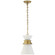 Alborg One Light Pendant in Antique-Burnished Brass (268|CHC 5240AB-WHT)