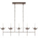 Illana Five Light Linear Chandelier in Burnished Silver Leaf (268|JN 5630BSL)