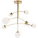 Prescott Seven Light Chandelier in Soft Brass (268|KS 5404SB-WG) Prescott Seven Light Chandelier in Soft Brass (268|KS 5404SB-WG)