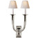 French Deco Horn Two Light Wall Sconce in Polished Nickel (268|S 2021PN-NP)